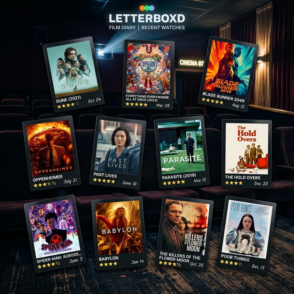 Letterboxd Film Diary Canvas